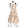 Cotton apron with stripes