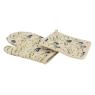 Set of oven mitt and pot holder made of cotton