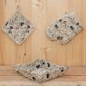 Set of oven mitt and pot holder made of cotton
