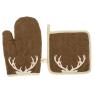 Cotton glove and oven glove set