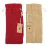 Lot de 12 sacs à bouteille en jute