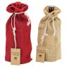 Lot de 12 sacs à bouteille en jute