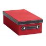 Red and black imitation suede boxes