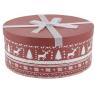 Cardboard rounded boxes - Christmas Jacquard