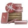 Cardboard rounded boxes - Christmas Jacquard