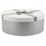 Grey cardboard round box with knot - Big size