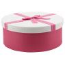 Pink cardboard round box with knot