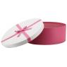 Pink cardboard round box with knot - Big size