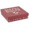Red cardboard box - Bisou and hearts design