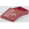 Red cardboard box - Bisou and hearts design