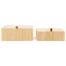 Set of 2 rectangular bamboo boxes 