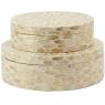 Bamboo and mother-of-pearl boxes