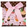 Cardboard gift box with pink bow