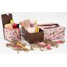 Cardboard gift box with pink bow