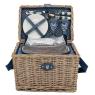 Grey stained willow picnic basket