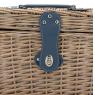 Grey stained willow picnic basket