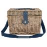 Grey stained willow picnic basket