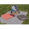 Grey stained willow picnic basket