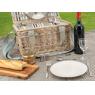 Bleached willow picnic basket