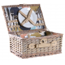 Wood and willow picnic basket for 2 people