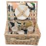 Wood and willow picnic basket for 2 people
