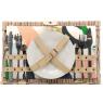 Wood and willow picnic basket for 2 people