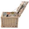 Wood and willow picnic basket for 2 people
