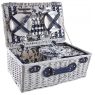 Picnic basket in white willow 4 persons