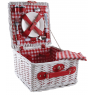 Mini picnic basket in white willow 2 persons