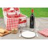 Mini picnic basket in white willow 2 persons