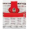 Mini picnic basket in white willow 2 persons