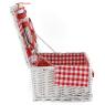 Mini picnic basket in white willow 2 persons