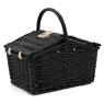 Valise pique-nique isotherme en osier noir