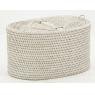 Oval double tissue rattan roll box 