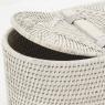 Oval double tissue rattan roll box 