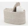 Oval double tissue rattan roll box 