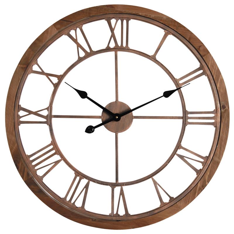 Horloge Métal Cuivre Antique Grande Taille