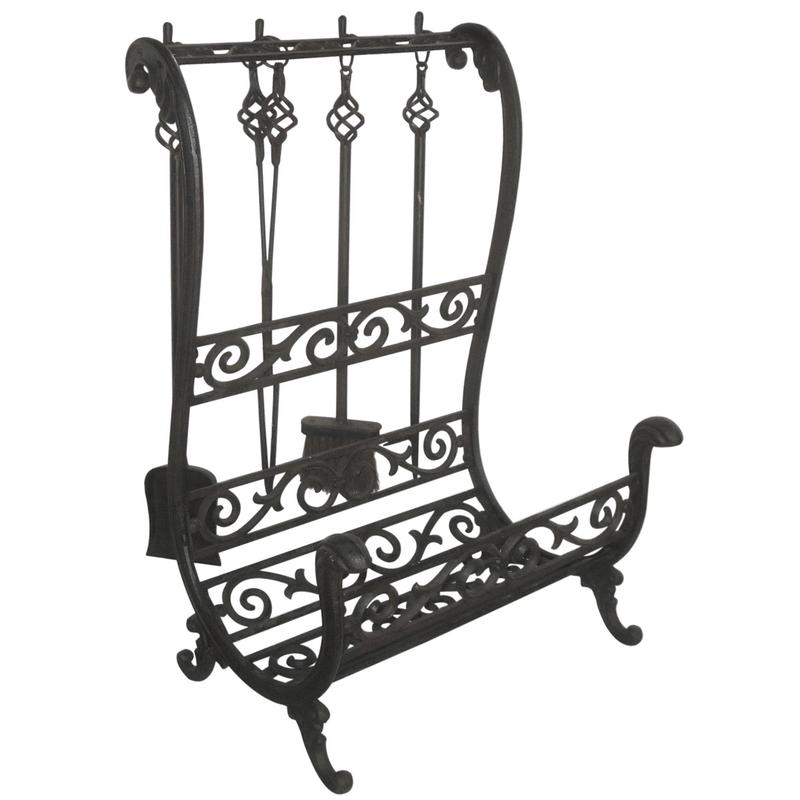 Grille de cheminée en fonte 45cm Couleur noir Aubry Gaspard