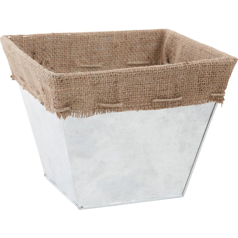 Square zinc pot GCO2620 Aubry Gaspard