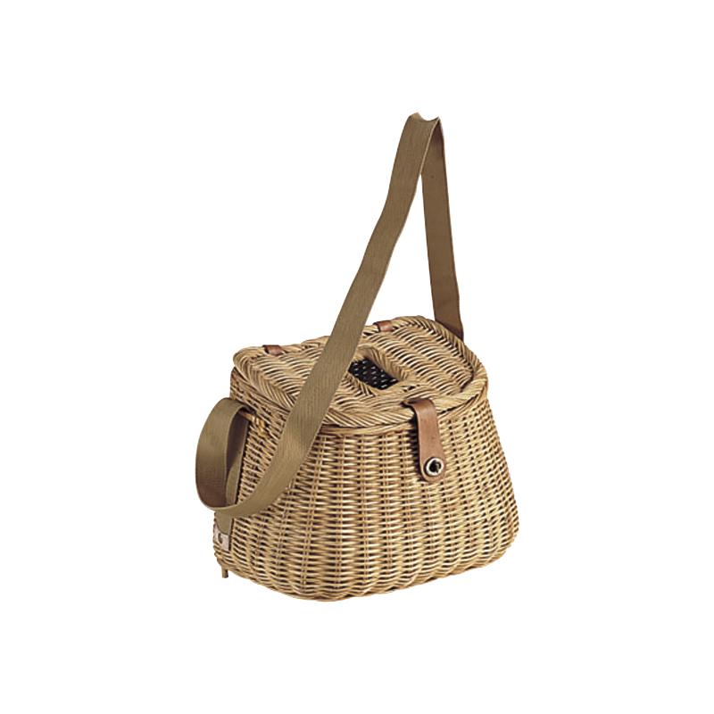 Panier avec couvercle en rotin tressé-couleur : marron vintage, corbeille dE rangement-korb outlet