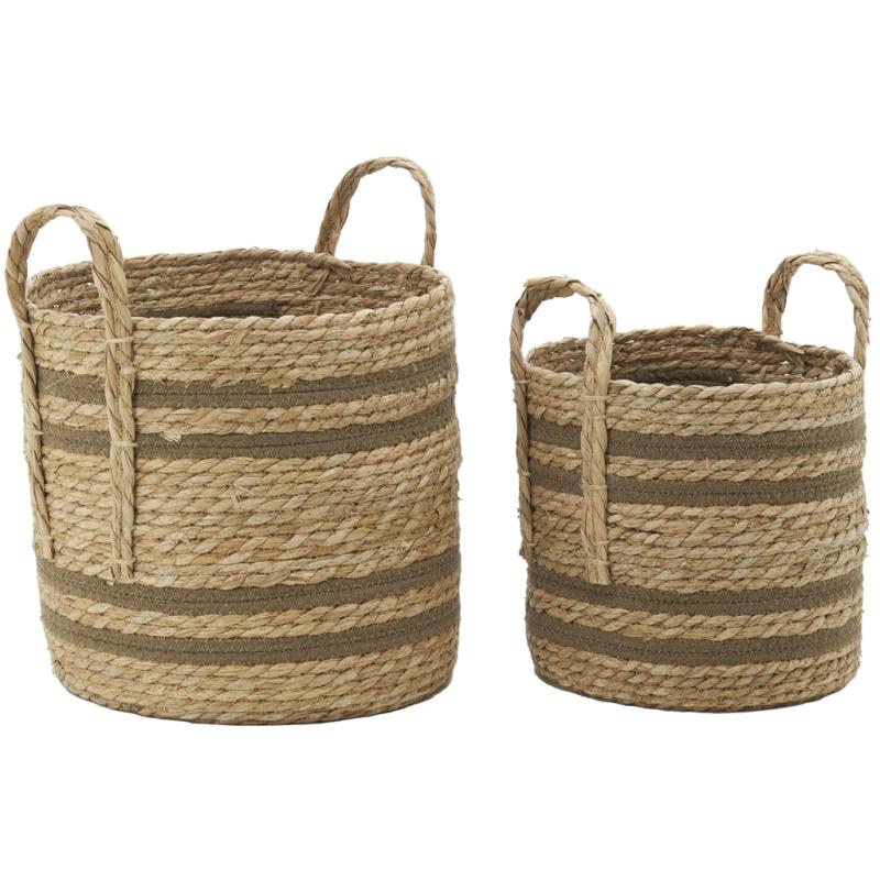 Panier osier & coton, Panier Cache Pot