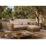 Rattan sofa with stool