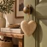 Mango Wood Heart Ornament