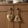 Metal Christmas tree and heart ornament