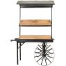 Pine and metal display cart