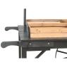Pine and metal display cart