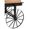 Pine and metal display cart